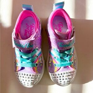 Skechers Twinkie Toes Kids Sparkly Purple Sneakers